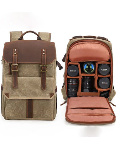 CANVAS WATERPROOF MENS CANON CAMERA BACKPACK LARGE NIKON CAMERA BAG DSLR CAMERA BAG FOR MEN