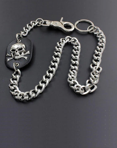 Solid Stainless Steel Skull Wallet Chain Cool Punk Rock Biker Trucker Wallet Chain Trucker Wallet Chain for Men