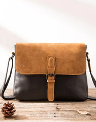 Handmade Cool Leather Mens Small Messengers Bag Shoulder Bags for Men