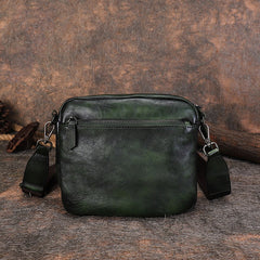 Vintage Leather Womens Saddle Shoulder Bag Small - Wallet Flat Lay
