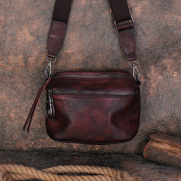 Vintage Green Leather Womens Saddle Shoulder Bag - Interior View