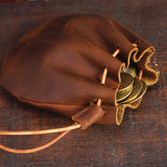 Black Women Mens Leather Coin Purse Coin Pouch Change Case Mini Leather Pouch For Men and Women