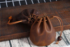 Black Women Mens Leather Coin Purse Coin Pouch Change Case Mini Leather Pouch For Men and Women