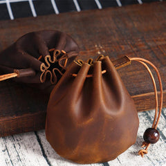 Black Women Mens Leather Coin Purse Coin Pouch Change Case Mini Leather Pouch For Men and Women