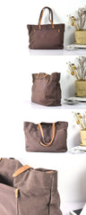 Simple Canvas Mens Womens Tote Shoulder Bags Messenger Handbag Camel Tote Side Bag For Men and Women