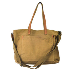 Simple Canvas Mens Womens Tote Shoulder Bags Messenger Handbag Camel Tote Side Bag For Men and Women