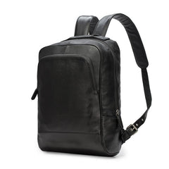 Cool Black Leather Mens Backpacks 15inch Laptop Backpacks School Backpack for Men