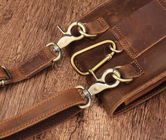 Brown Leather Small Belt Pouch Belt Bag Small Shoulder Bag Waist Bag For Men