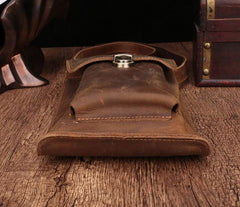 Brown Leather Small Belt Pouch Belt Bag Small Shoulder Bag Waist Bag For Men