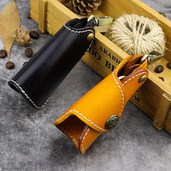 Cool Black Leather Men's Key Wallet Car Key Red Holder Key Holder For Men