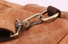 Cool Camel Leather Chest Bag Sling Bag Sling Crossbody Bags For Men