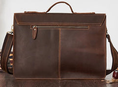 Leather Mens Vintage Briefcase 13inch laptop Handbags Shoulder Bags For Men