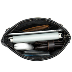 Fashion Black Leather Men's Clutch Purse Clutch Bag Wristlet Bag For Men