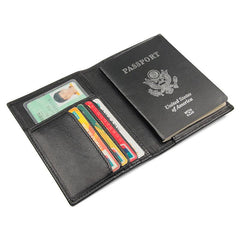 Slim RFID Men's Leather Bifold billfold Passport Wallet Travel Wallet Ticket Wallet For Men
