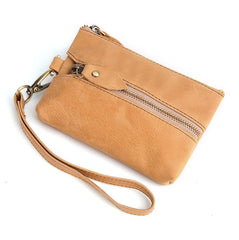 Small Leather Men's Key Wallet Car Key Holder Coin Wallet Change Holder For Men