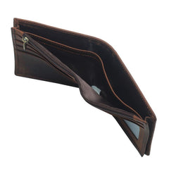 RFID Leather Mens Small Bifold Wallet billfold Wallets Front Pocket Wallets for Men