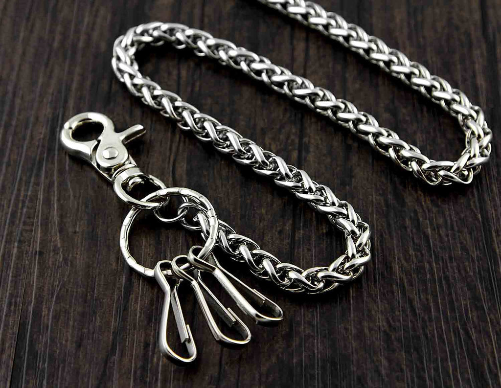 Mens silver wallet chain shop