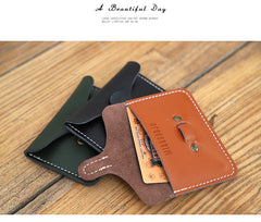 Slim Leather Card Holder Women Mini Coin Wallet Cute Minimalist Card Wallets For Women