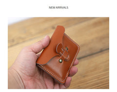 Slim Leather Card Holder Women Mini Coin Wallet Cute Minimalist Card Wallets For Women