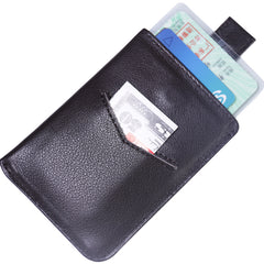 Slim Women Green Vertical Leather Card Wallet Minimalist Card Holder Wallet For Women