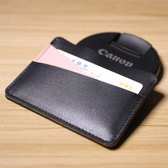 Slim Women Black&Coffee Leather Card Wallet Minimalist Card Holder Wallet For Women