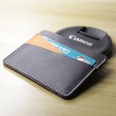 Slim Women Black Leather Card Wallet Minimalist Card Holder Wallet For Women