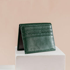 Slim Women Green Leather Card Holder Small Card Wallet Card Holder Credit Card Holder For Women