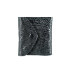 Slim Womens Dark Brown Leather Billfold Wallet Small Wallet with Coin Pocket Envelope Wallet for Ladies