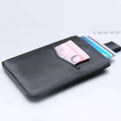 Slim Womens Green Leather Card Holder Wallet Vertical RFID Minimalist Card Holders Wallet for Ladies
