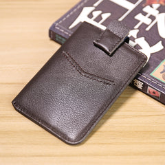 Slim Womens Black Leather Card Holder Wallet Vertical RFID Minimalist Card Holders Wallet for Ladies
