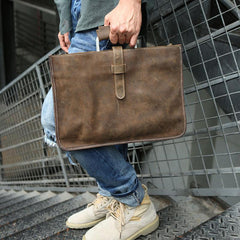 Slim Leather Mens Cool Briefcase Work Bag Business Bag Laptop Bag for men