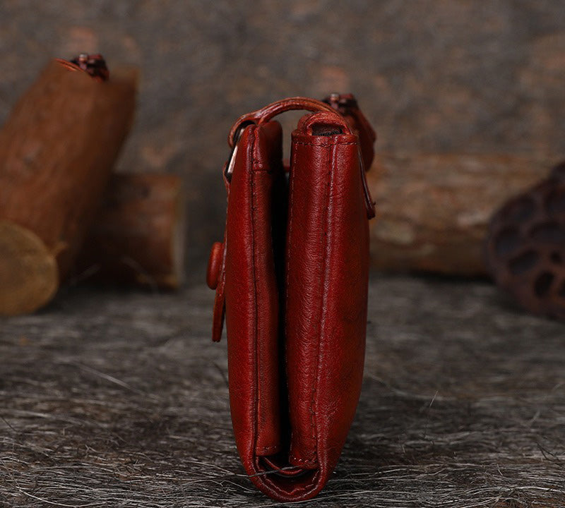 bifold wallet red