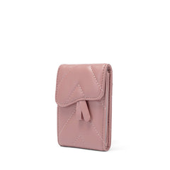 Small Women Orange Leather Card Holder Small Card Wallet Sheepskin Card Holder Credit Card Holder For Women