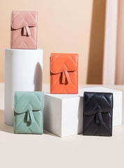 Small Women Pink Leather Card Holder Small Card Wallet Sheepskin Card Holder Credit Card Holder For Women