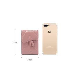 Small Women Green Leather Card Holder Small Card Wallet Sheepskin Card Holder Credit Card Holder For Women