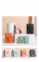 Small Women Black Leather Card Holder Small Card Wallet Sheepskin Card Holder Credit Card Holder For Women