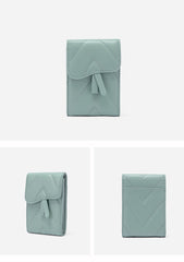 Small Women Green Leather Card Holder Small Card Wallet Sheepskin Card Holder Credit Card Holder For Women