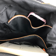 Small Womens Black Leather Bucket Handbag Purse Black Leather Barrel Shoulder Bag Handbag Purse for Ladies