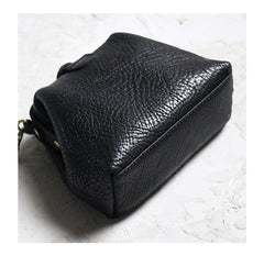 Small Womens Black Leather MIni doctor bag Chain shoulder doctor bag for women