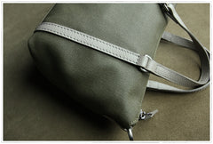 Small Womens Green Nylon Handbag Purse Nylon Crossbody Purse Shoulder Bag for Ladies