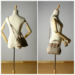 Small Womens Gray&Yellow NYLON Handbag Purse Cute NYLON Shoulder Bag Crossbody Purse for Ladies