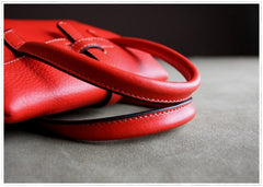 Small Womens Red Leather Handbag Purse Leather Red Mini Shoulder Bag Handbag Purse for Ladies