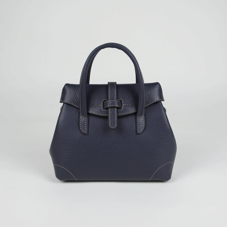 Small Womens Black Leather Handbag Purse Leather Navy Mini Shoulder Bag Handbag Purse for Ladies