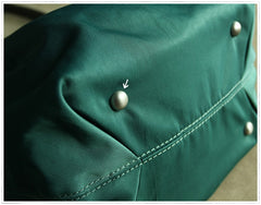 Small Womens Gray Nylon Leather Crossbody Handbag Purse Bucket Gray Nylon Shoulder Bag Purse for Ladies