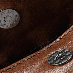 Small Womens Brown Leather Bucket Handbag Vintage Shoulder Barrel Purses for Ladies