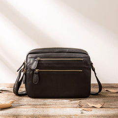 Small Cool Leather Mens Messenger Bags Shoulder Bag  for Men
