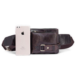 Cool LEATHER MENS BELT BAG FANNY BACK WAIST BAGs FANNY BAGS FOR MEN