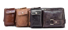 Cool LEATHER MENS BELT BAG FANNY BACK WAIST BAGs FANNY BAGS FOR MEN