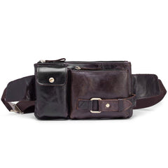 Cool LEATHER MENS BELT BAG FANNY BACK WAIST BAGs FANNY BAGS FOR MEN