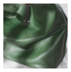 Fashion Womens Green Soft Leather Zipper Top Green Shopper Tote Bag Shoulder Shoulder Purse